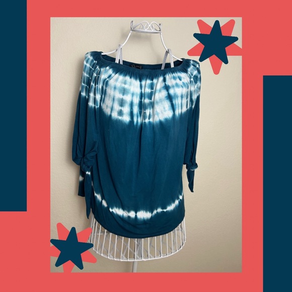 medium urban x blue tie dye blouse - Picture 2 of 2